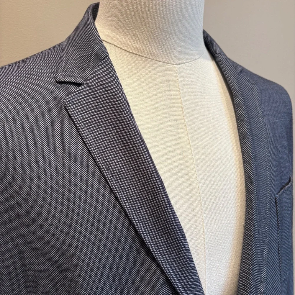 Z Zegna Blazer 42R Blue Wool Unstructured Sport Coat 7 VIY34 ZZY27 Lightweight